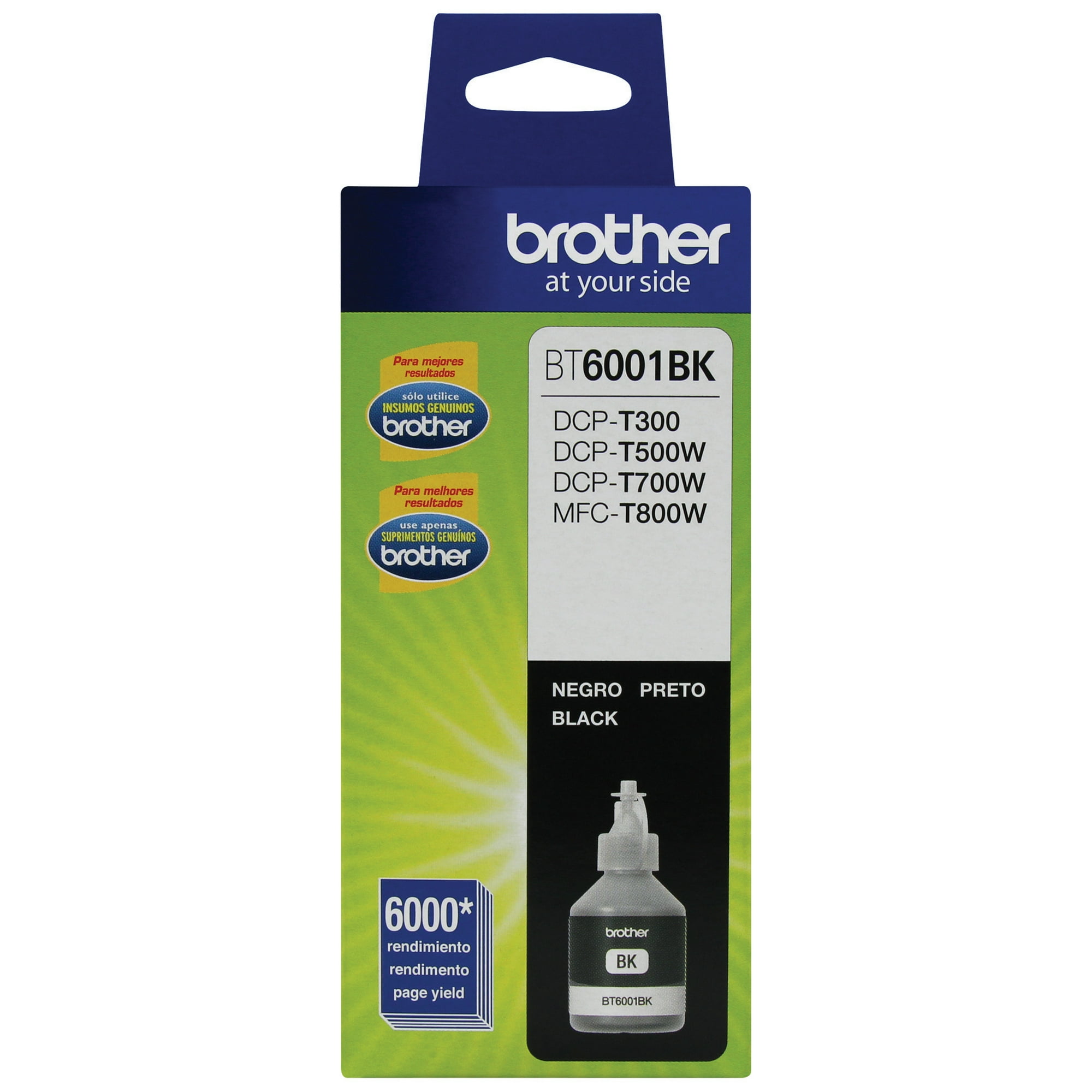 Brother - Botella De Tinta Original Bt6001bk Negro