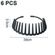 thumbnail image 2 of 6 diademas con forma de diente de tiburón en zigzag, de tela dura, con forma de onda, de plástico, accesorio para el cabello., 2 of 5