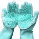 thumbnail image 1 of Guantes de esponja para lavar platos, de silicona, reutilizables, resistentes al calor, para limpieza del hogar, cocina, baño, lavado de coches. 1 par., 1 of 5