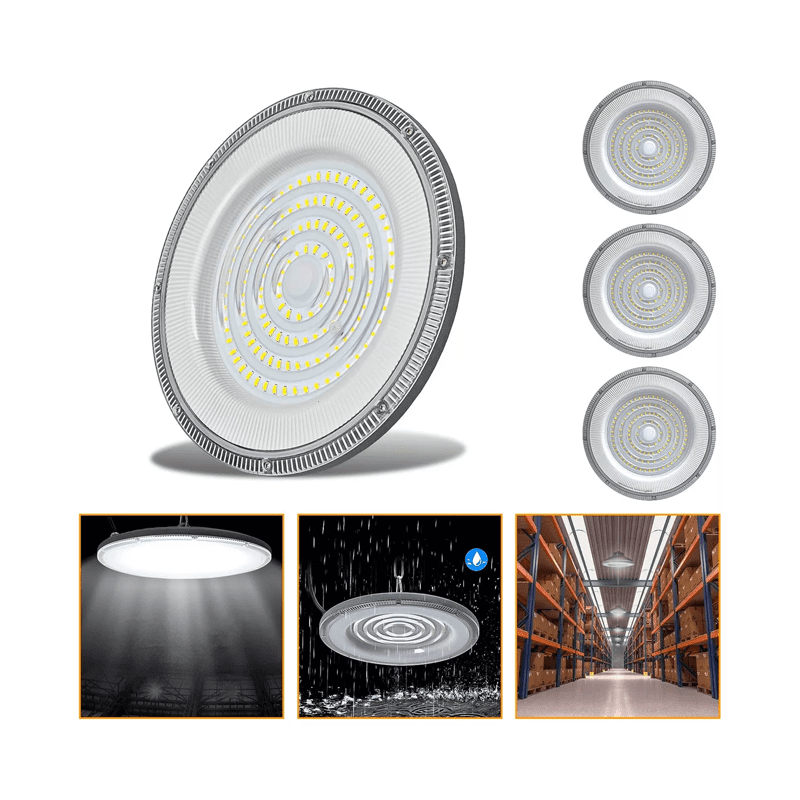 Genérico - 3 Foco Plafon 400w Ip65 Industrial Techo Campana Luz Fría