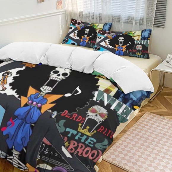 Brook Bed Duvet Cover Funny Anime Cartoon Bedding Sets Lightweight 3 Piece Comforter Sets