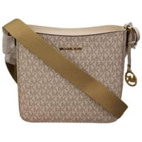 Cartera Michael Kors Small Leather Crossbody (Light Cream)