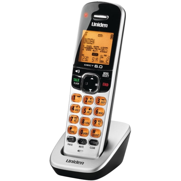 Teléfono inalámbrico Uniden DCX170 DECT 6.0 con identificador de llamadas, color plata