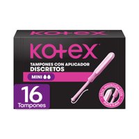 Tampones Mini Con Aplicador 16 Un Kotex