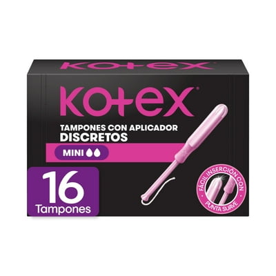 Tampones Mini Con Aplicador 16 Un Kotex