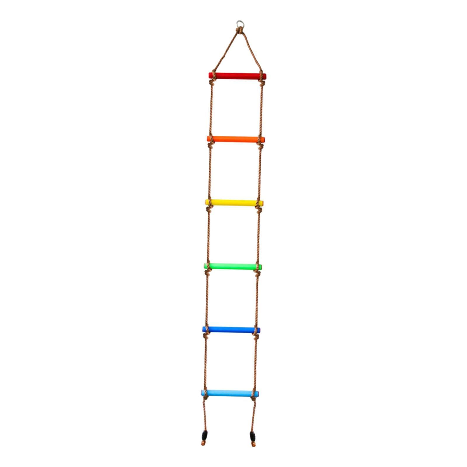 Bothyi - Escalera De Cuerda Para Escalar Para Niños, 6 Secciones, Portátil Para Patio De Juegos Infantil En Interiores