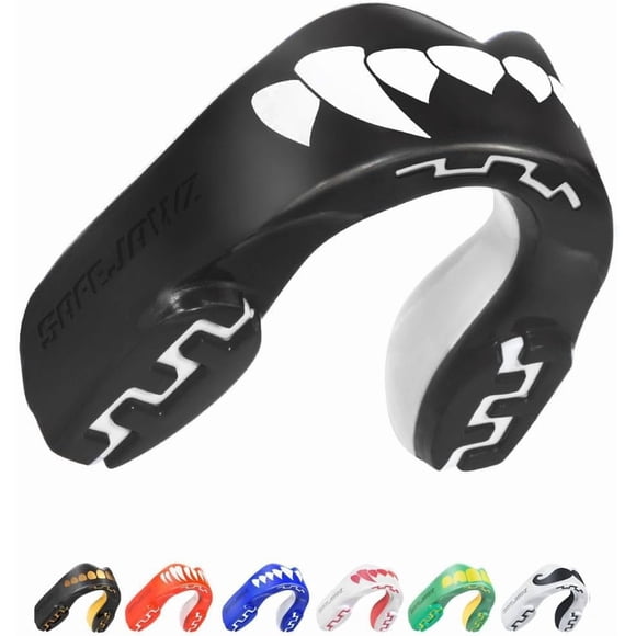 Protector bucal SAFEJAWZ Slim Fit Black Fangz para adultos mayores de 12 años