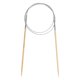 thumbnail image 1 of Uxcell Tamaño US 4 (3.5mm) Aguja Circular de Cable de Acero de Bambú de 32 pulgadas Aguja de Madera Redonda para Proyectos Hechos a Mano, 1 of 7