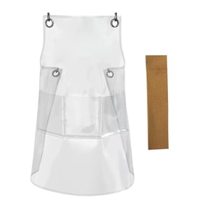 Bothyi - Delantal Impermeable Transparente Ajustable Resistente Al Aceite Para Limpieza De Pescado Amarillo