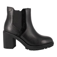 Botin De Cuero Zanra Negro Alquimia