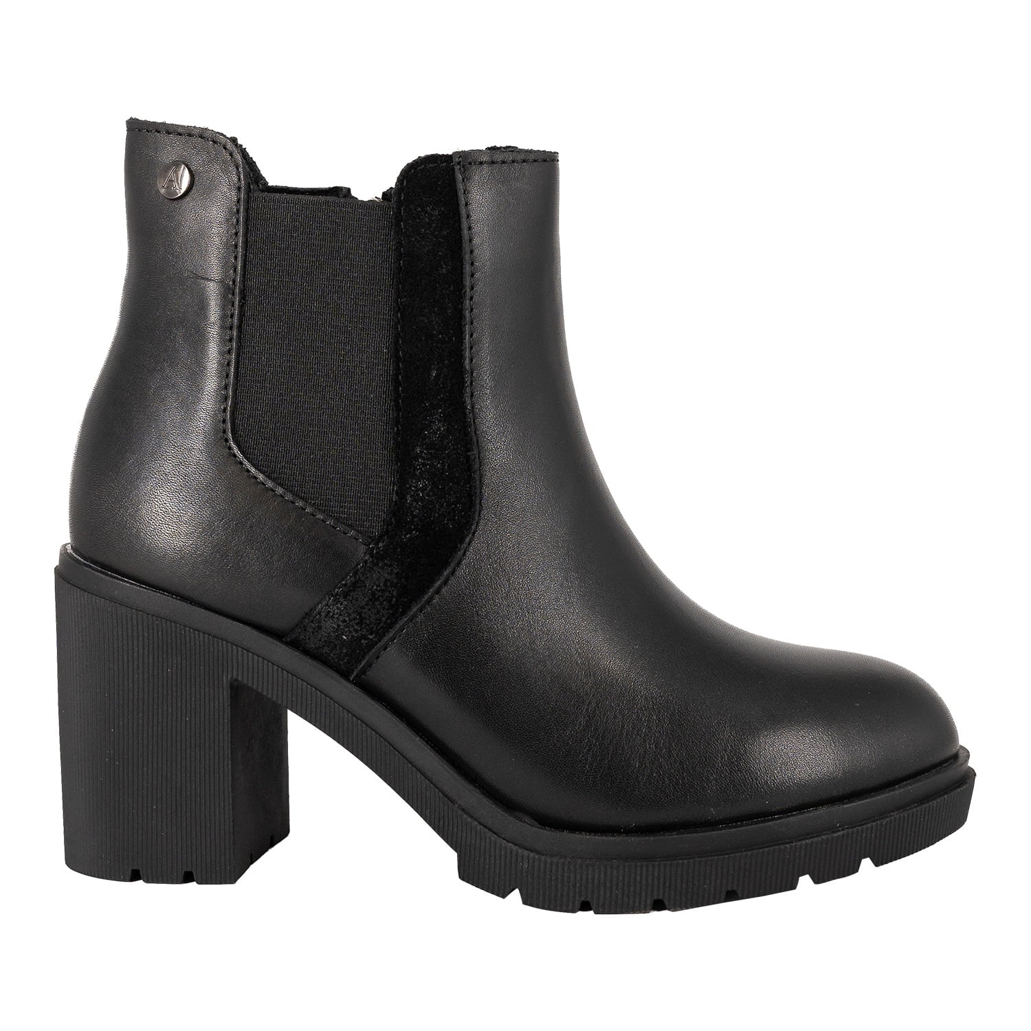 Botin De Cuero Zanra Negro Alquimia