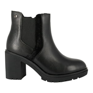 Botin De Cuero Zanra Negro Alquimia