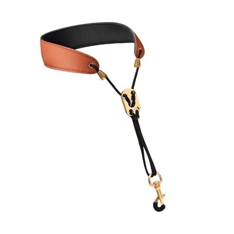 Magideal - Accesorios De Correa Para El Cuello De Saxofón, Longitud Ajustable Acolchada Para Saxofón, Saxofón Soprano, Saxofón Alto, Bajo, Instrumento , Marrón