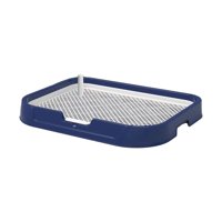 Magideal - Inodoro De Entrenamiento De Malla, Bandeja Para Orinal, Soporte Para Almohadillas De Entrenamiento Para Mascotas, Bandeja De Arena Para Perros Con Ent Armada