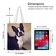 thumbnail image 5 of Boston Terrier Bolso de tela con estampado de lienzo para mujer, bolsa de compras reutilizable y estética, con cremallera interior, regalo para mujer,40*40cm., 5 of 6