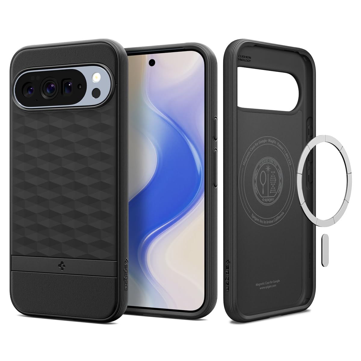 Funda Spigen Pixel 10 Pro Xl Parallax Magfit, Color Negro Mate