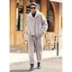 thumbnail image 5 of Pijama mullido para hombre, pantalón de forro polar, ropa de dormir holgada de felpa, conjunto de 2 piezas, ropa de estar cálida, suave y cómoda, ideal para el invierno, gris, M, 5 of 5