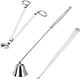 thumbnail image 1 of Juego de accesorios para velas, 3 en 1, incluye cortador de mechas, apagavelas, cuchara para mechas y bolsa de regalo para Navidad, Acción de Gracias, Año Nuevo y fiestas., 1 of 7