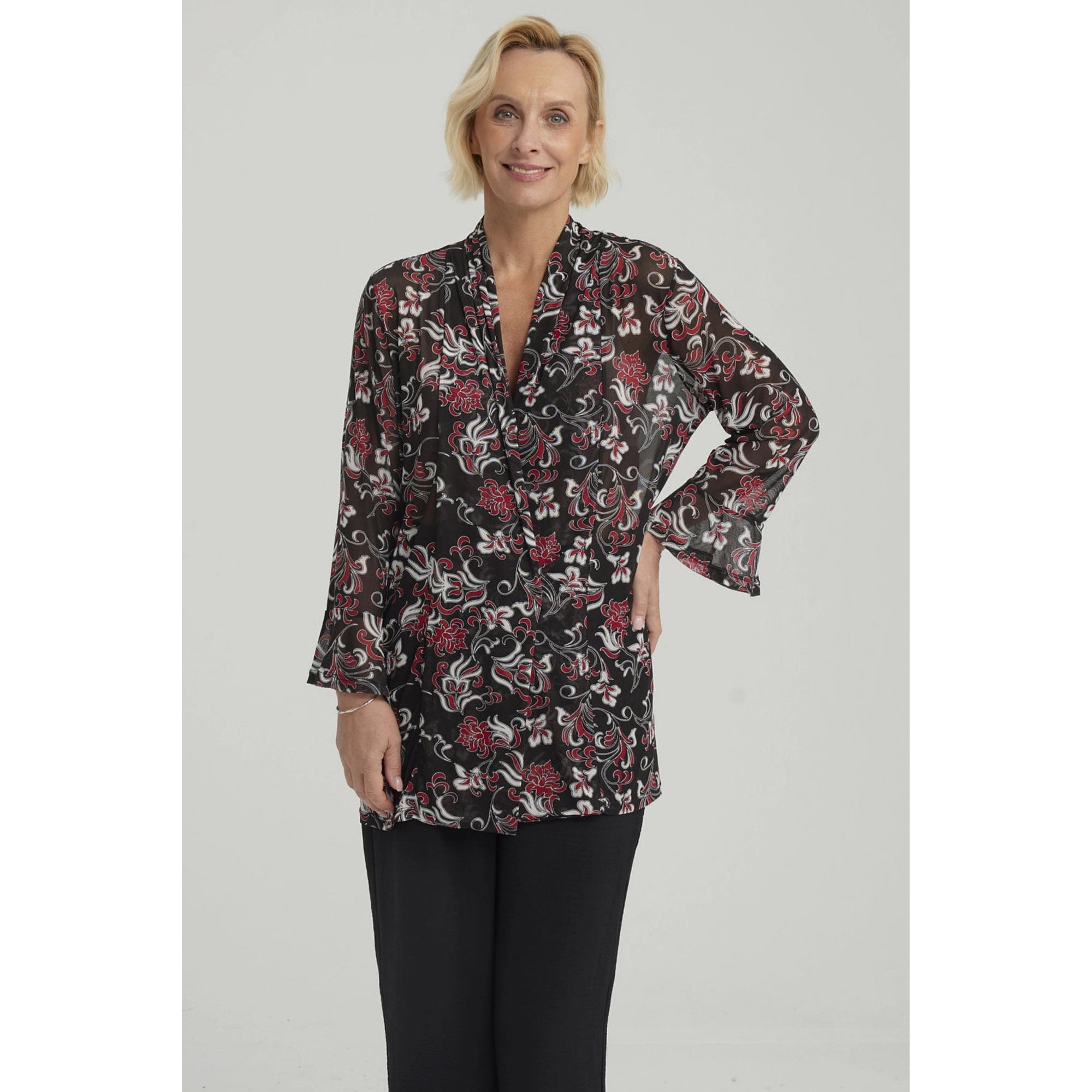 Fashionspark - Polera Mujer Con Tapado Negro / Blanco