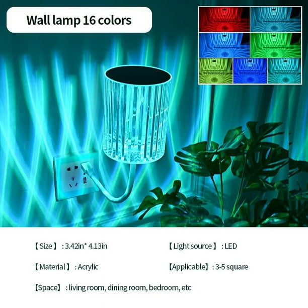 Crystal Table Lamp Romantic USB Plug-In Touch Decoration Bedroom Bedside Nightlight Creative Decoration Nightlight Touch Switch Creative Small Gift Lamp Bedside Romantic Atmosphere Nightlight Atmosph
