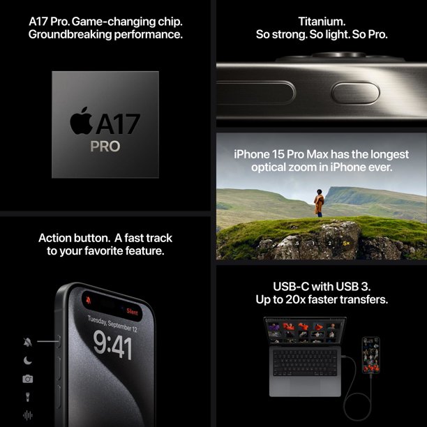 iPhone 15 Pro 5G 512GB Negro | Lider