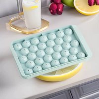 Unbranded - 2Pzs Molde De Hielo Esférico De Silicona - Bandeja Anti-Fugas Para Bebidas Frías, Frutas Y Postres