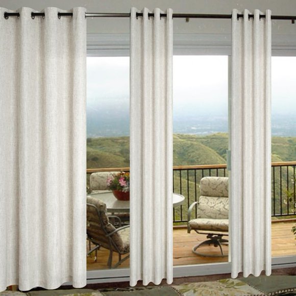 Cortinas Pitalk Country para salón, 96 cm, 2 paneles, color marrón