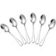 thumbnail image 1 of suxuMhao Cucharas de Vajilla, Paquete de 6 Cucharas de Acero Inoxidable de 4.95in, Plateado - Cucharita para Café, Cucharas Premium Cubertería, Cucharitas Duraderas para Uso Diario, Cucharas Ideales, 1 of 4
