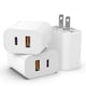 thumbnail image 1 of Cargador iGENJUN de 20 W con doble puerto USB-C y USB-A, QC PD 3.0, paquete de 3, 1 of 7