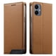 thumbnail image 1 of Funda Tipo Cartera de Cuero Sintético para Samsung Galaxy A06 4G Bloqueo RFID, con Ranuras para Tarjetas y Bolsillo para Efectivo, Cierre Magnético Fuerte Marrón, 1 of 6