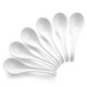 thumbnail image 1 of Cucharas de sopa DOWAN juego de 6, 17 cm, cerámica blanca estilo asiático, 1 of 9