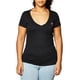 thumbnail image 1 of Camiseta True Religion para mujer con cuello en V y logo de Buda negra XL, 1 of 4