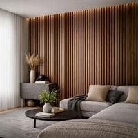 Genérico - Wall Panel Pvc 20 Pzs 3D 14X240 Cm Cafe/Negro