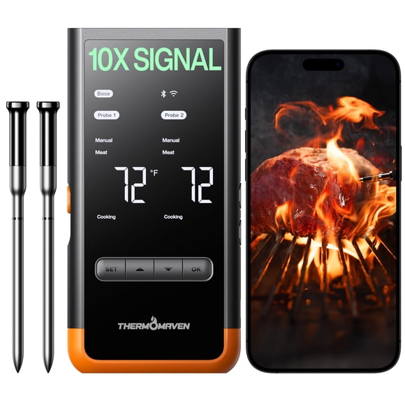 Termómetro inalámbrico Bluetooth inteligente para carne ThermomAven G2