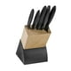 thumbnail image 1 of Juego de Cuchillos de Acero Inoxidable Soporte Madera, 1 of 11