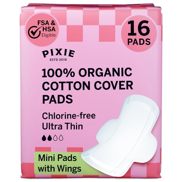 Toallas sanitarias Menstrual Pads Pixie Cup Pixie Algodón Orgánico Ultra Delgadas