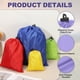 thumbnail image 3 of Uxcell 5Pcs Bolsa con Cordón de Poliéster 210D con Cierre, Bolsa de Almacenamiento de Viaje Impermeable de 6 x 8 Pulgadas, Púrpura Claro, 3 of 7