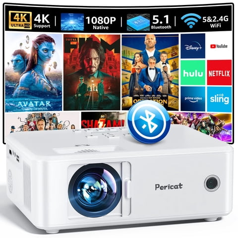 Proyector Pericat Nativo 1080P 13000L 4K Wifi Bluetooth