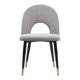 thumbnail image 4 of Silla de comedor Zuo Menlo de tela de terciopelo gris con pata de acero, 4 of 9