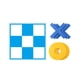 thumbnail image 2 of Juego De Ajedrez Tic TAC Toe Naught And Crosses Para Fiesta Favor Ni?os Al Aire Libre Interior Azul Y Blanco, 2 of 5