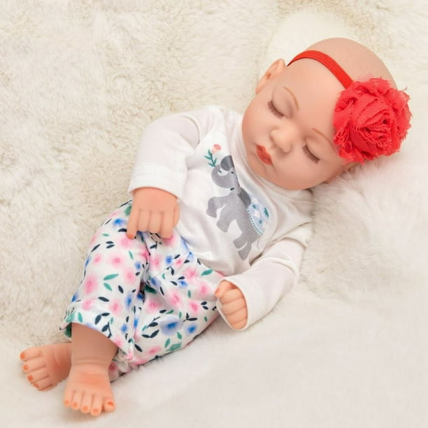 30cm/11.8in Reborn Simulated Doll Toy Baby Rubber Girly Puppet Doll Embroidery Boy Toy
