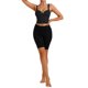 thumbnail image 2 of INSPIRE CHIC Sujetador de Mujer Regreso a Clases Sin Aros Copa Integrada Camiseta Deportiva Push-Up Acanalada Ropa Interior Larga Negra 2XL, 2 of 5