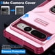 thumbnail image 3 of Funda Armada para Google Pixel 7 Pro con Tapa Deslizante y Soporte Magnético Giratorio Rosa, 3 of 5