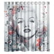 thumbnail image 1 of Cortina de ducha de la famosa estrella Marilyn Monroe, juego de cortina de baño con ganchos, tamaño 66 x 72 pulgadas, 1 of 3