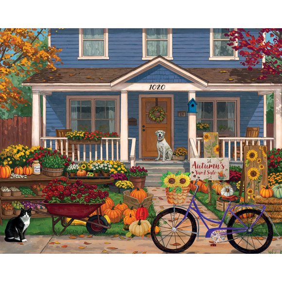 Rompecabezas Springbok Autumn's Yard Sale de 1000 piezas 76 x 61 cm