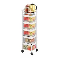 Genérico - Estante Organizador Verdulero Frutero Metal Giratorio 5 Pisos