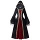 thumbnail image 1 of Vestido Medieval Colorful House XL Negro y Rojo con Capucha, 1 of 7