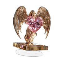 Bothyi - Letrero Acrílico Con Decoración De Ángel De Amor 2D Con Base Para Comedor, Estante Y Oficina