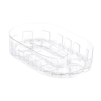 Magideal - Organizador Giratorio Para Alacena Estante De Frigorífico Soporte Para Latas Y Bandeja Rectangular Con Rotación Suave Para Un Fácil Acceso En La Encim Claro