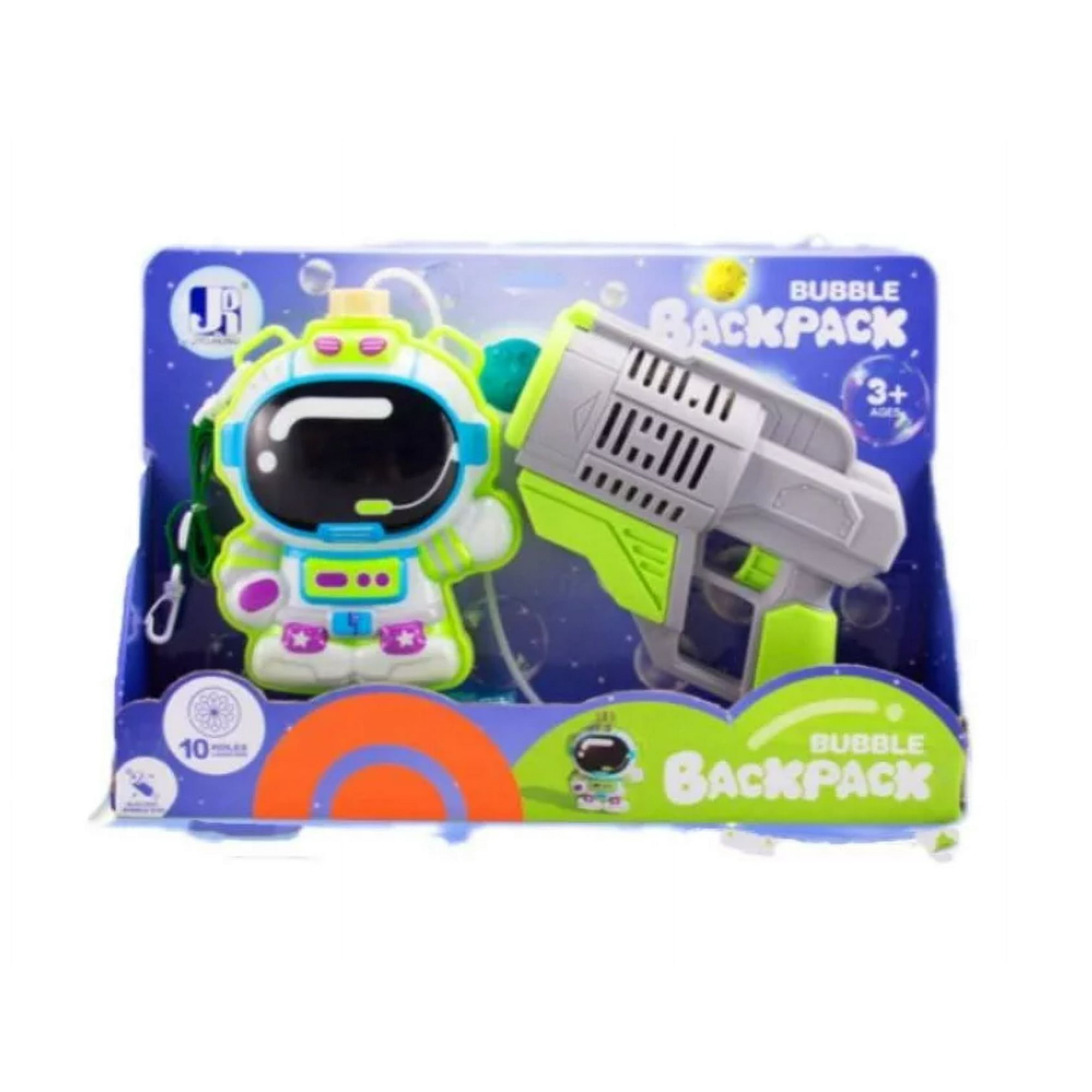 Genérico - Pistola Mochila Lanza Burbujas Astronauta + 1 Carga